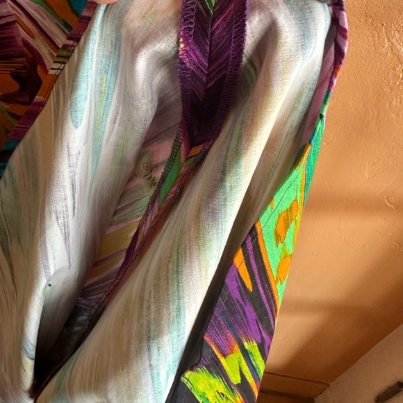 Gorgeous size 6 like new Calvin Klein halter midi swing skirt dress. - Picture 6 of 7